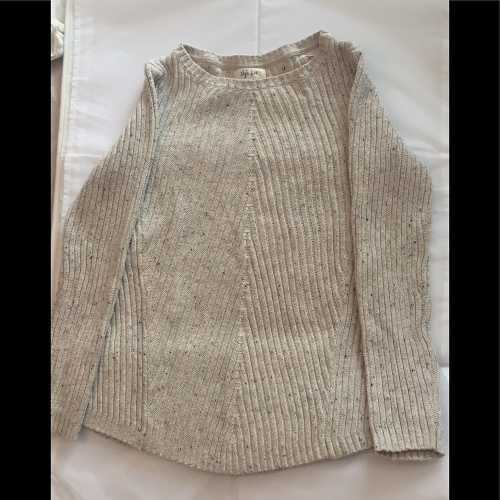 Cream threaded sweater